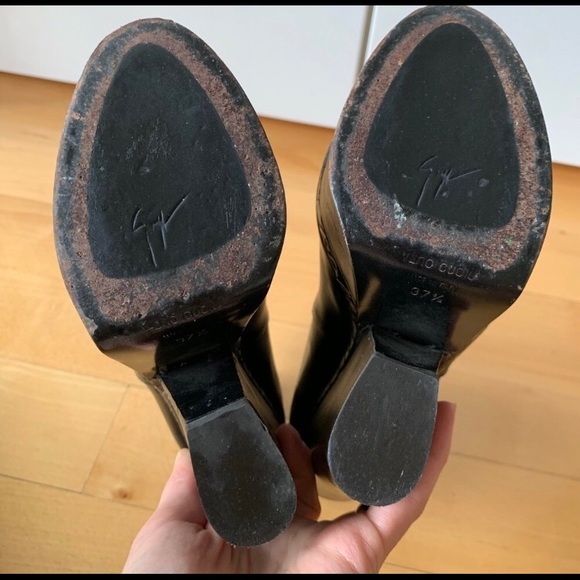 GIUSEPPI ZAGNOTTI open toe cut out wedges - Picture 4 of 5